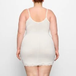 FITS EVERYBODY CORDED LACE SLIP DRESS | MARBLE -Underwear Specialty Shop SKIMS LOUNGEWEAR DR MIN 4132 FC MBL 0011 BK
