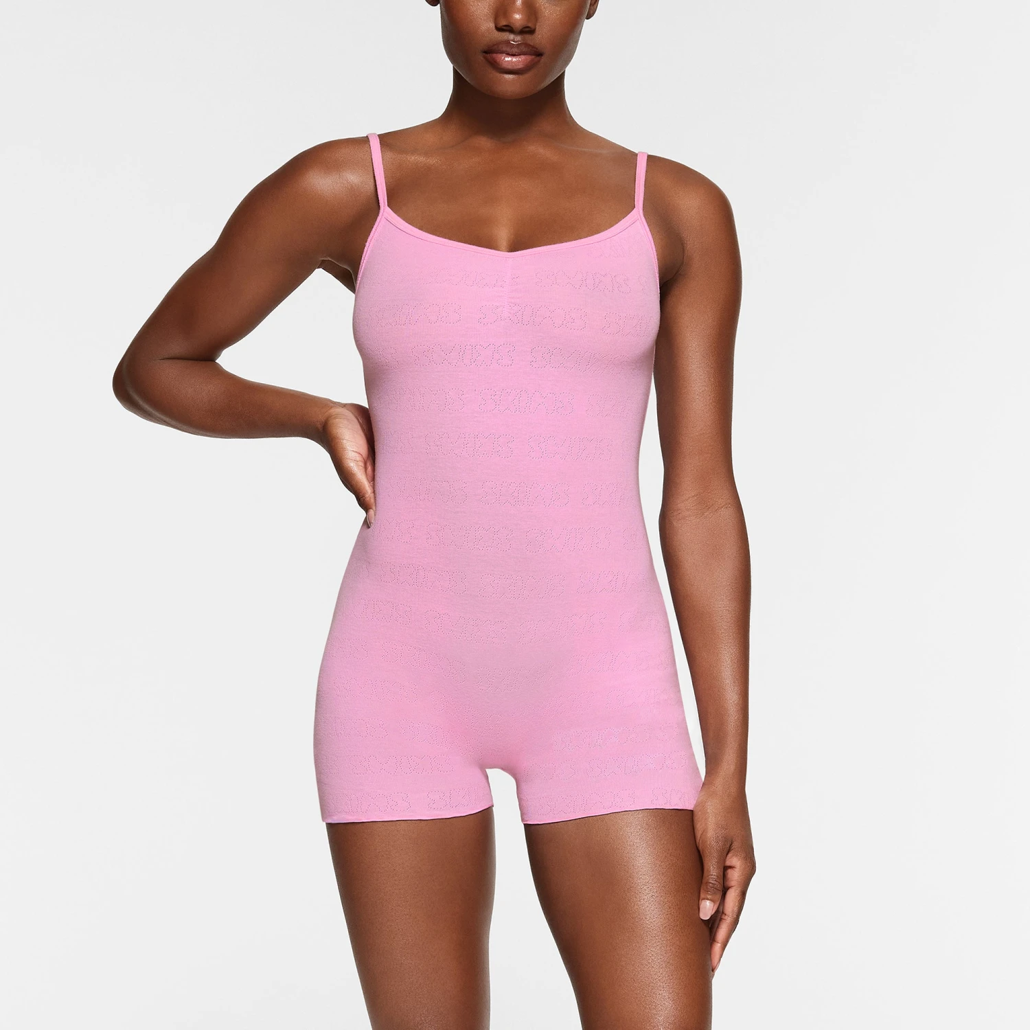 LOGO POINTELLE ONESIE | BUBBLE GUM 4 LOGO POINTELLE ONESIE | BUBBLE GUM - Image 2