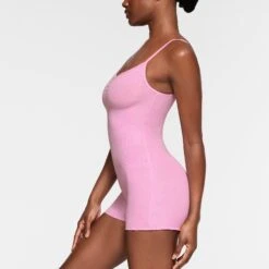 LOGO POINTELLE ONESIE | BUBBLE GUM 9 LOGO POINTELLE ONESIE | BUBBLE GUM -Underwear Specialty Shop SKIMS LOUNGEWEAR OS SRT 3038 NB BBG 011 SD