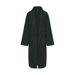 SKIMS SPA TERRY ROBE | PINE -Underwear Specialty Shop SKIMS LOUNGEWEAR RB LNG 2873 PNE OPEN