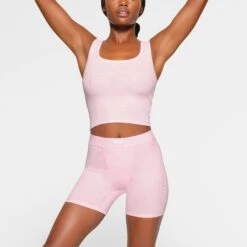 COTTON RIB BOXER PACK | CHERRY BLOSSOM MULTI -Underwear Specialty Shop SKIMS LOUNGEWEAR ST BOX 2453 LB CBL 0021 FR