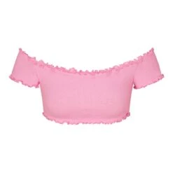 LOGO POINTELLE SUPER CROPPED TOP | BUBBLE GUM