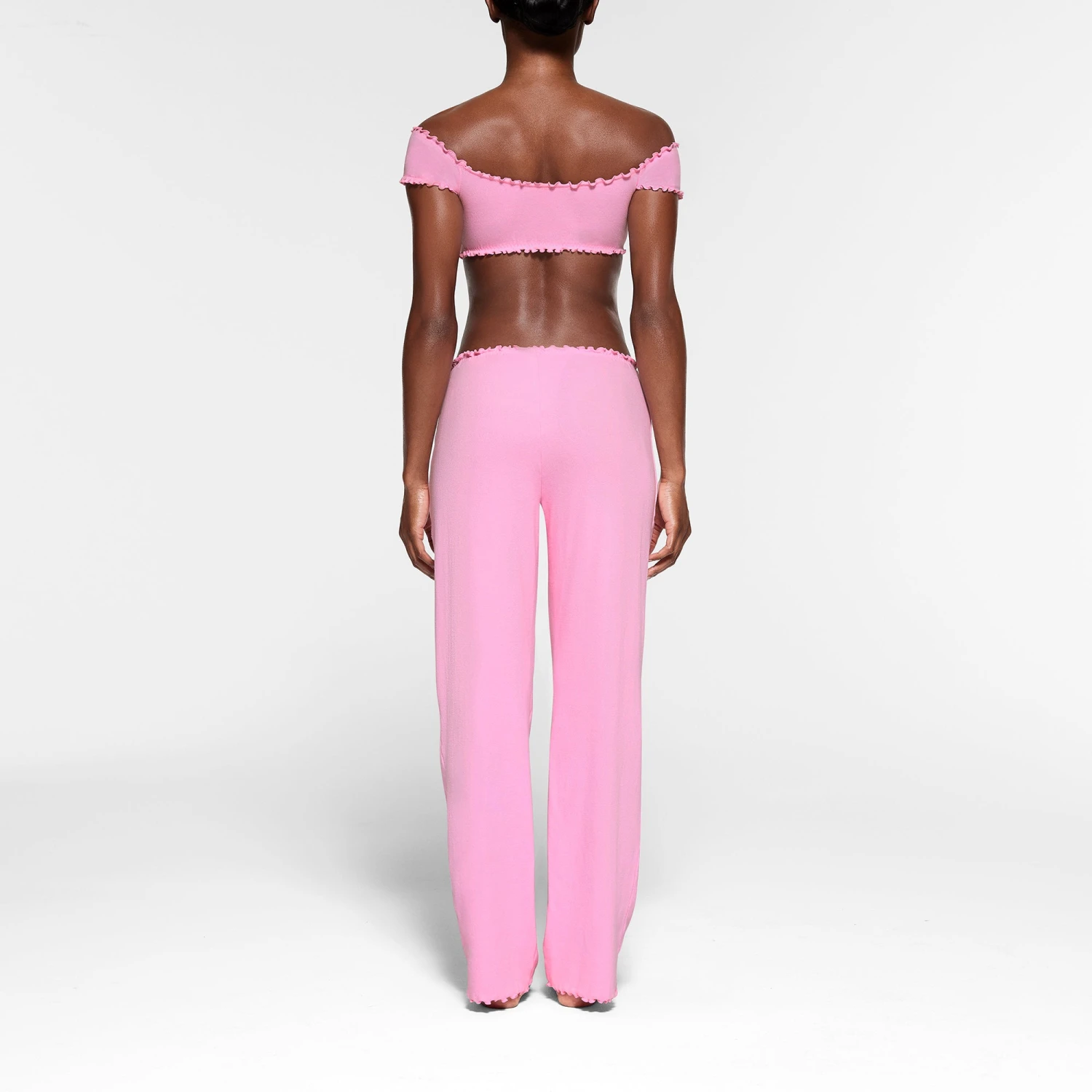LOGO POINTELLE SUPER CROPPED TOP | BUBBLE GUM 6 LOGO POINTELLE SUPER CROPPED TOP | BUBBLE GUM - Image 4