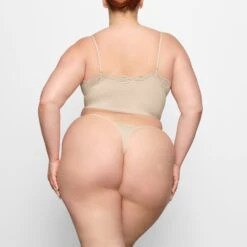 FITS EVERYBODY CORDED LACE CAMI | SAND -Underwear Specialty Shop SKIMS LOUNGEWEAR TP TNK 4128 FC SND 0012 BK