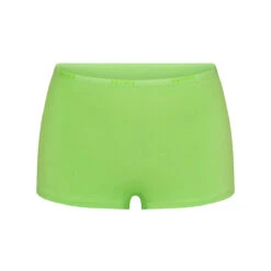COTTON LOGO HOT PANT | NEON GREEN
