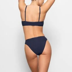 COTTON LOGO HIGH LEG BIKINI | NAVY -Underwear Specialty Shop SKIMS PANTY PN BIK 2003 ED NVY 0017 BK