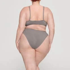 COTTON LOGO HIGH LEG BIKINI | SMOKE -Underwear Specialty Shop SKIMS PANTY PN BIK 2003 HC SMK 0017 BK c354fc4f 1c27 41a2 ac95 aa9317673205