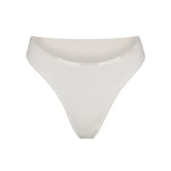 COTTON LOGO HIGH LEG BIKINI | MARBLE