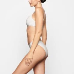 COTTON LOGO HIGH LEG BIKINI | MARBLE -Underwear Specialty Shop SKIMS PANTY PN BIK 2003 TC MBL 0013 SD