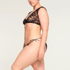 STRETCH LACE TIE SIDE BIKINI | ONYX -Underwear Specialty Shop SKIMS PANTY PN BIK 2970 MD ONX 1865 SD 623e4fb5 deb1 46ac 922e 98bffa582eeb