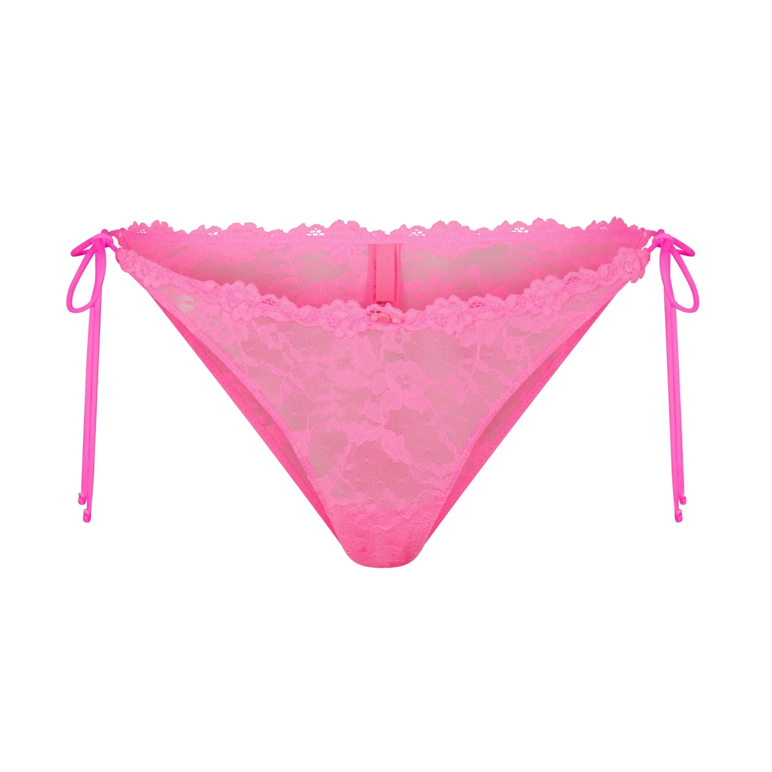 STRETCH LACE TIE SIDE BIKINI | SUGAR PINK 3 STRETCH LACE TIE SIDE BIKINI | SUGAR PINK