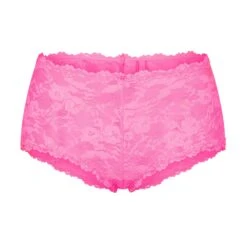 STRETCH LACE BOY SHORT | SUGAR PINK