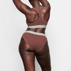 COTTON JERSEY LOW RISE BRIEF | CHOCOLATE -Underwear Specialty Shop SKIMS PANTY PN BRF 0849 FD CHO BK