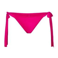 WOVEN SHINE TIE SIDE BRIEF | RASPBERRY