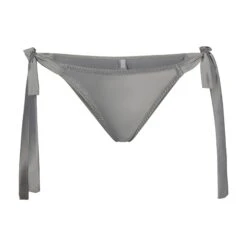 WOVEN SHINE TIE SIDE BRIEF | CHROME