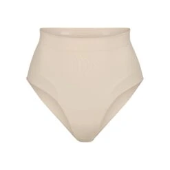 SEAMLESS SCULPT MID WAIST BRIEF | SAND