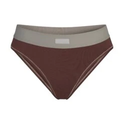 COTTON JERSEY LOW RISE BRIEF | CHOCOLATE