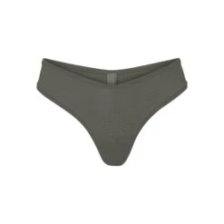 COTTON JERSEY DIPPED THONG | JUNIPER