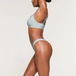 COTTON JERSEY MICRO DIPPED THONG | FROST -Underwear Specialty Shop SKIMS PANTY PN DTH 1924 OB FRS 0011