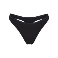 COTTON LOGO DIPPED THONG | SOOT