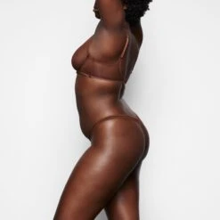 ULTRA FINE MESH MICRO DIPPED THONG | MAHOGANY -Underwear Specialty Shop SKIMS PANTY PN DTH 2013 RA MHG 025 SD