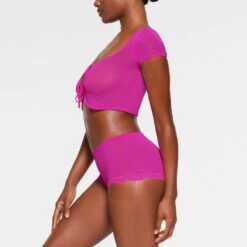 SUMMER MESH LACE BOY SHORT | FUCHSIA -Underwear Specialty Shop SKIMS PANTY PN HIP 3443 PB FSA 0008 SD