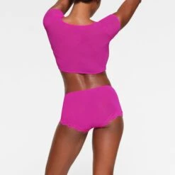 SUMMER MESH LACE BOY SHORT | FUCHSIA -Underwear Specialty Shop SKIMS PANTY PN HIP 3443 PB FSA 0015 BK