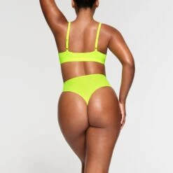 FITS EVERYBODY HIGH-WAISTED THONG | GREEN HIGHLIGHTER -Underwear Specialty Shop SKIMS PANTY PN HWT 0416 NA GRH 017