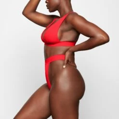 COTTON RIB THONG | RUBY -Underwear Specialty Shop SKIMS PANTY PN STT 0040 XC RBY 0008 SD