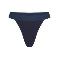 COTTON RIB THONG | NAVY