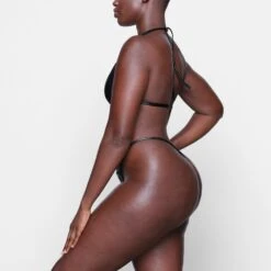 FAUX LEATHER STRING THONG | ONYX -Underwear Specialty Shop SKIMS PANTY PN STT 2213 UA ONX 0018 SD