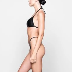 FAUX LEATHER STRING THONG | ONYX -Underwear Specialty Shop SKIMS PANTY PN STT 2213 UC ONX 0006 SD