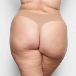 NAKED DIPPED THONG | CLAY -Underwear Specialty Shop SKIMS PANTY PN THG 0852 KA CLY BK