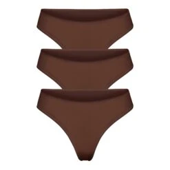 FITS EVERYBODY THONG 3-PACK | COCOA