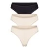 FITS EVERYBODY THONG MULTI 3-PACK | SAND MULTI -Underwear Specialty Shop SKIMS PANTY PN THG 2028 3PK ONX SNDcopy