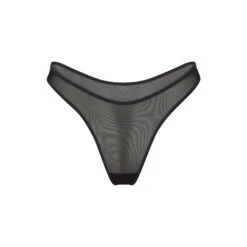 ULTRA FINE MESH THONG | ONYX