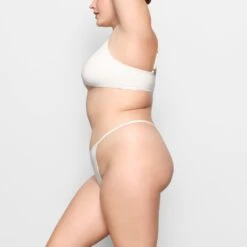 COTTON LOGO STRING THONG | MARBLE -Underwear Specialty Shop SKIMS PANTY PN THG 2642 EB MBL 0009 SD