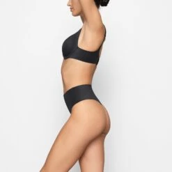 SMOOTHING HIGH-WAISTED THONG | ONYX -Underwear Specialty Shop SKIMS PANTY PN THG 2910 DD ONX 0011 SD
