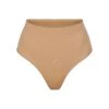 SEAMLESS SCULPT MID WAIST THONG | OCHRE -Underwear Specialty Shop SKIMS PANTY PN THG 3358 OCHcopy