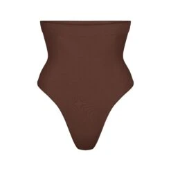 SEAMLESS SCULPT HIGH-WAISTED THONG | COCOA