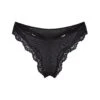 SUMMER MESH LACE CROTCHLESS THONG | ONYX