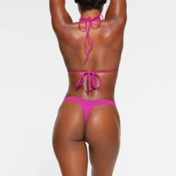 SUMMER MESH LACE CROTCHLESS THONG | FUCHSIA -Underwear Specialty Shop SKIMS PANTY PN THG 3442 PB FSA 0022 BK