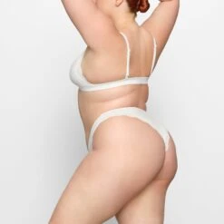 FITS EVERYBODY CORDED LACE TANGA | MARBLE -Underwear Specialty Shop SKIMS PANTY PN TNG 4133 FC MBL 0010 SD