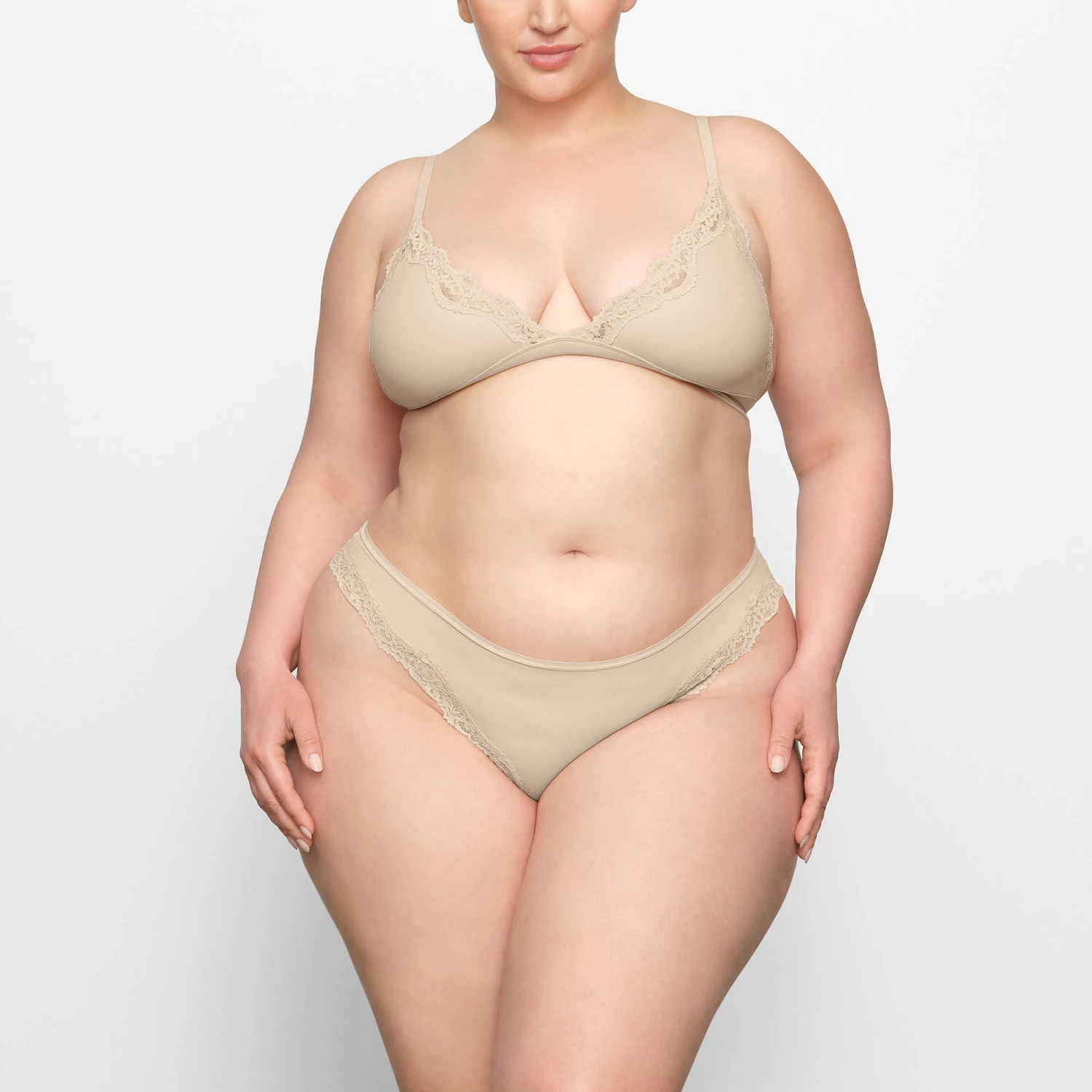 FITS EVERYBODY CORDED LACE TANGA | SAND 4 FITS EVERYBODY CORDED LACE TANGA | SAND - Image 2