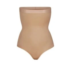 BARELY THERE HIGH-WAISTED THONG | CLAY