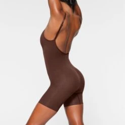 SEAMLESS SCULPT LOW BACK MID THIGH BODYSUIT | COCOA -Underwear Specialty Shop SKIMS SHAPEWEAR BD MDT 3371 IB COA 0016 SD
