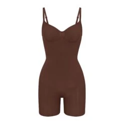SEAMLESS SCULPT MID THIGH BODYSUIT | COCOA