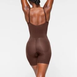 SEAMLESS SCULPT MID THIGH BODYSUIT | COCOA -Underwear Specialty Shop SKIMS SHAPEWEAR BD MDT 3372 IB COA 0022 BK
