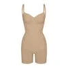 SEAMLESS SCULPT LOW BACK MID THIGH BODYSUIT | CLAY -Underwear Specialty Shop SKIMS SHAPEWEAR BD MDT 3375 CLY FRONTcopy