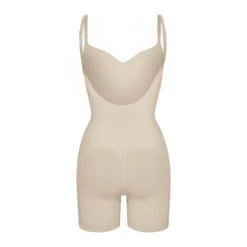 SEAMLESS SCULPT LOW BACK MID THIGH BODYSUIT | SAND -Underwear Specialty Shop SKIMS SHAPEWEAR BD MDT 3375 SND BACK